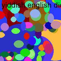 yiddish english dictionary